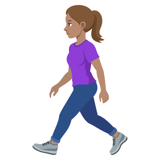 Mulher Andando: Pele Morena para JoyPixels 10.0