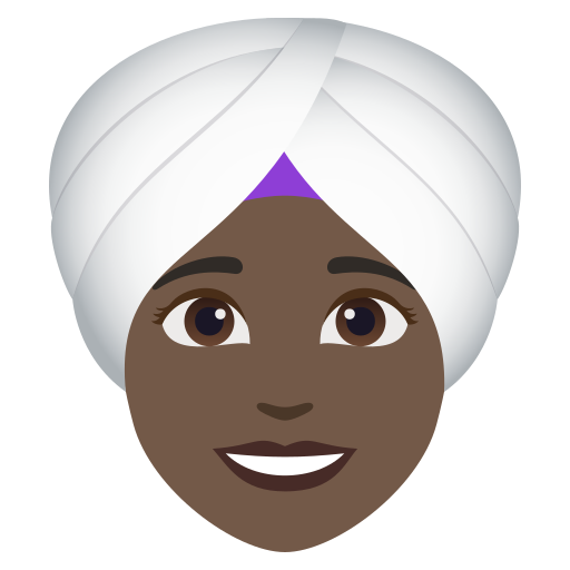 Mulher Com Turbante: Pele Escura para JoyPixels 10.0