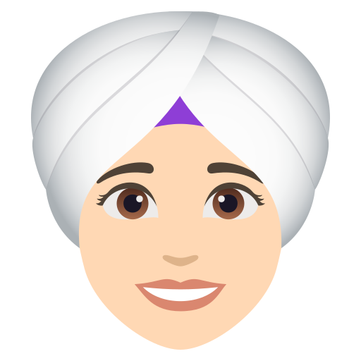Mulher Com Turbante: Pele Clara para JoyPixels 10.0
