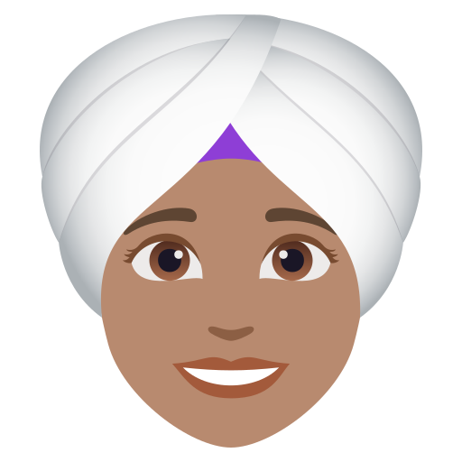Mulher Com Turbante: Pele Morena para JoyPixels 10.0