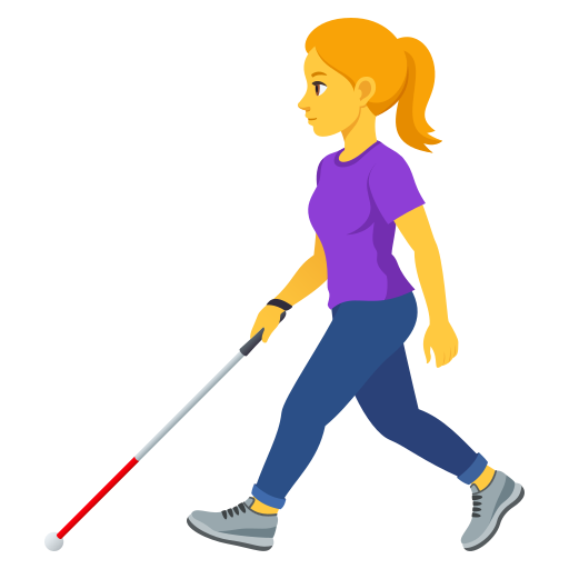 Mulher Com Bengala Para Cego para JoyPixels 10.0
