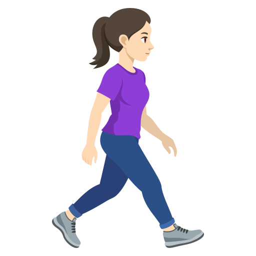 Жінка, що йде обличчям вправо: світлий тон шкіри для JoyPixels 10.0