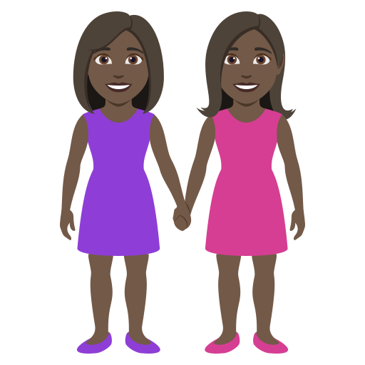 Duas Mulheres De Mãos Dadas: Pele Escura para JoyPixels 10.0