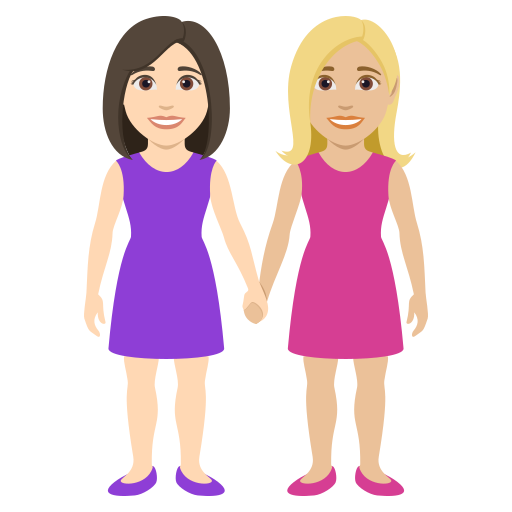 Duas Mulheres De Mãos Dadas: Pele Clara, Pele Morena Clara para JoyPixels 10.0