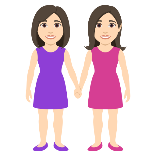 Duas Mulheres De Mãos Dadas: Pele Clara para JoyPixels 10.0