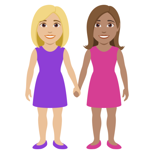 Duas Mulheres De Mãos Dadas: Pele Morena Clara, Pele Morena para JoyPixels 10.0