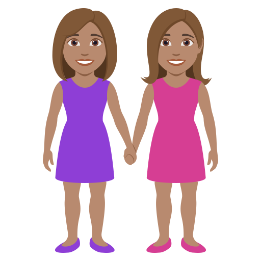 Duas Mulheres De Mãos Dadas: Pele Morena para JoyPixels 10.0