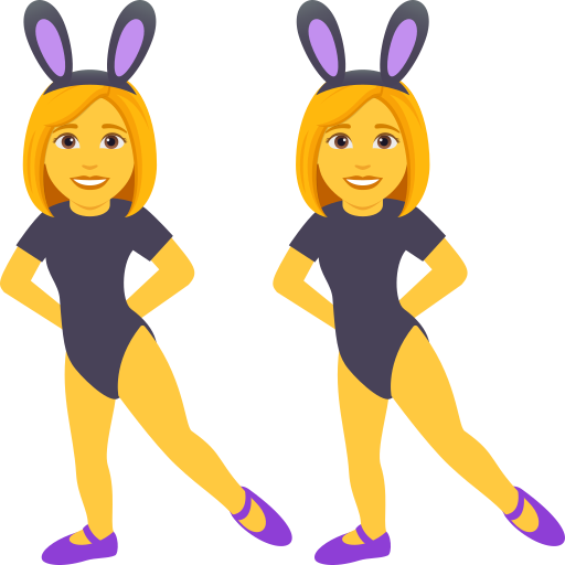 Mulheres Com Orelhas De Coelho para JoyPixels 10.0