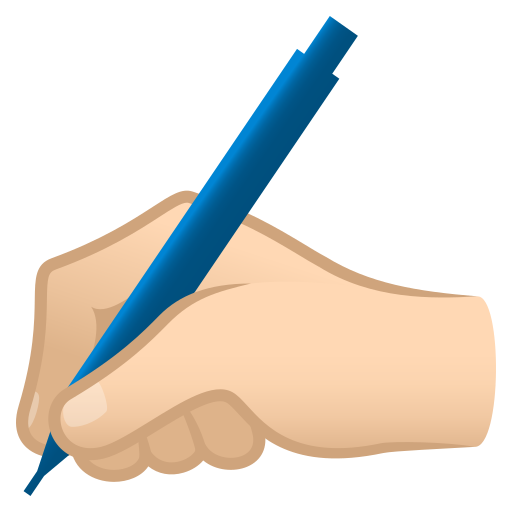 Escrevendo À Mão: Pele Clara para JoyPixels 10.0