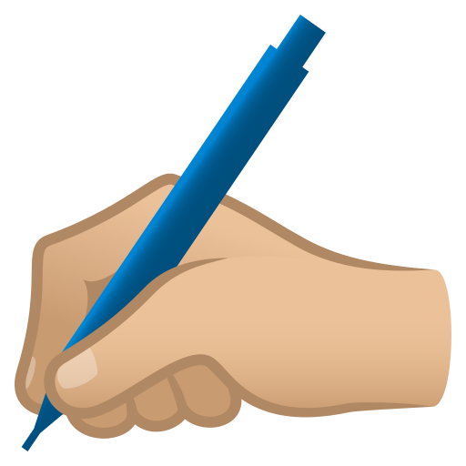 Escrevendo À Mão: Pele Morena Clara para JoyPixels 10.0