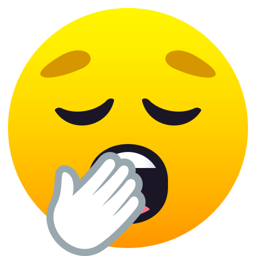 Rosto Bocejando para JoyPixels 10.0