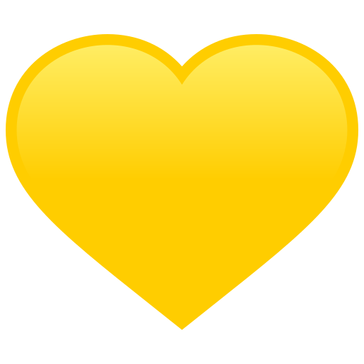 قلب أصفر لـ JoyPixels 10.0