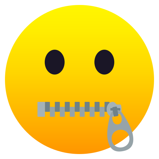 Ağzı fermuarlı yüz için JoyPixels 10.0