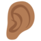 Oreja: Tono de Piel Oscuro Medio