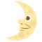 Luna De Cuarto Creciente Con Cara