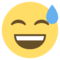 Cara Sonriendo Con Sudor Frío