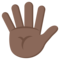 Mano Abierta: Tono de Piel Oscuro