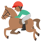 Carrera De Caballos: Tono de Piel Oscuro Medio