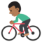 Persona En Bicicleta: Tono de Piel Oscuro Medio