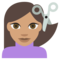 Persona Cortándose El Pelo: Tono de Piel Medio