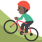 Persona En Bicicleta De Montaña: Tono de Piel Oscuro