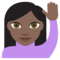 Persona Con La Mano Levantada: Tono de Piel Oscuro