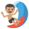 Persona Haciendo Surf: Tono de Piel Medio