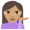 Persona De Mostrador De Información: Tono de Piel Medio