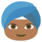 Persona Con Turbante: Tono de Piel Oscuro Medio