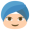 Persona Con Turbante: Tono de Piel Claro Medio