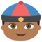Persona Con Gorro Chino: Tono de Piel Oscuro Medio