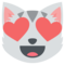 Gato Sonriendo Con Ojos De Corazón