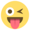 Cara Sacando La Lengua Y Guiñando Un Ojo