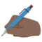 Mano Escribiendo: Tono de Piel Oscuro