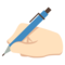 Mano Escribiendo: Tono de Piel Claro