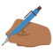 Mano Escribiendo: Tono de Piel Oscuro Medio