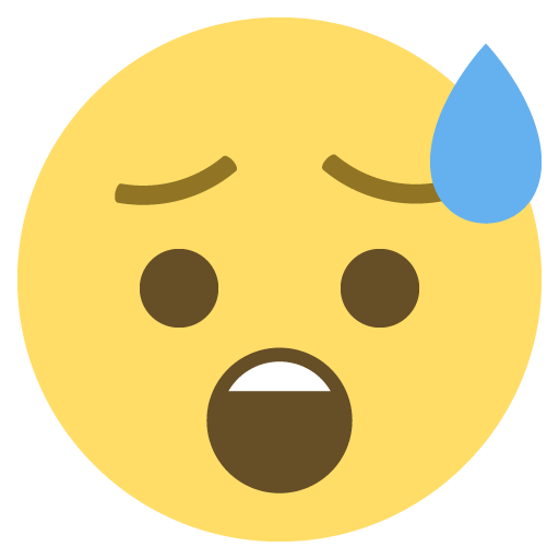 وجه قلق يتصبب عرقًا