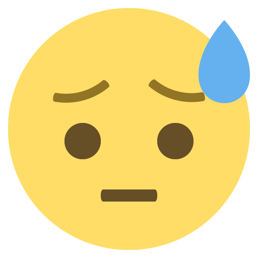 وجه بعرق بارد