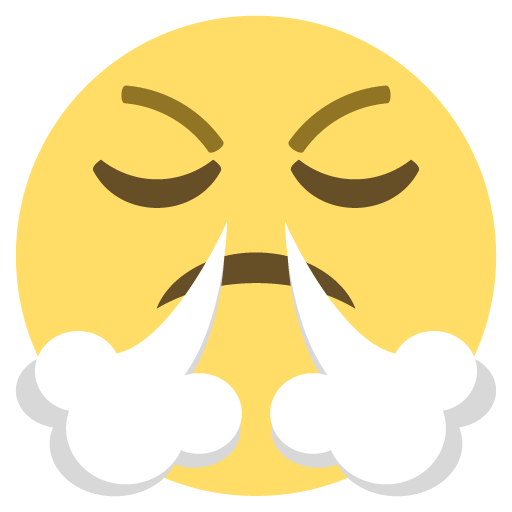 وجه بأنف يصدر بخارًا