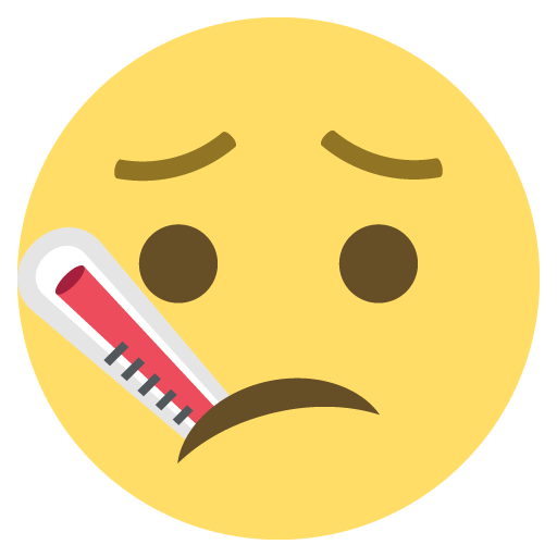 وجه بميزان حرارة
