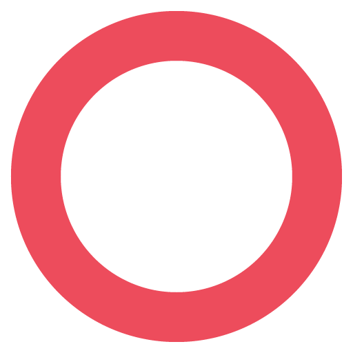 دائرة حمراء مجوفة
