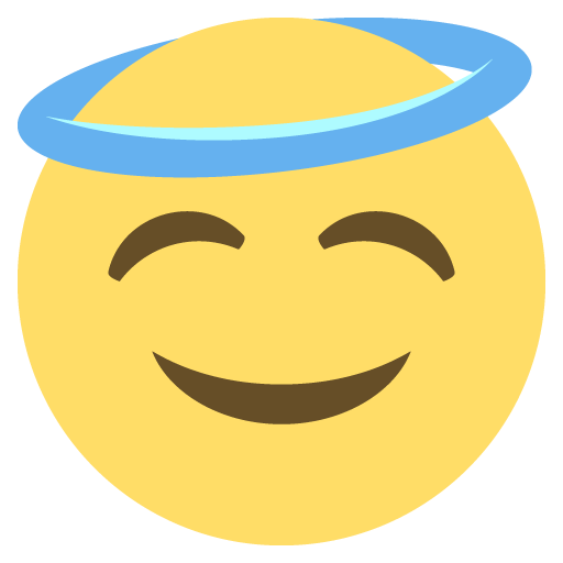 وجه مبتسم بهالة