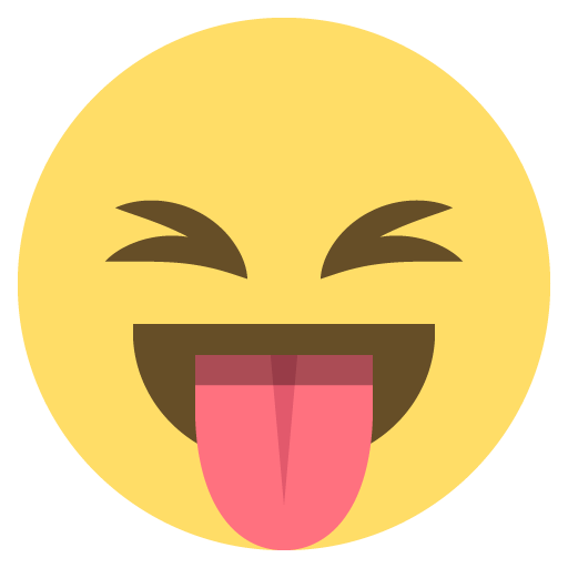 وجه بعينين مغلقتين ولسان متدلٍ