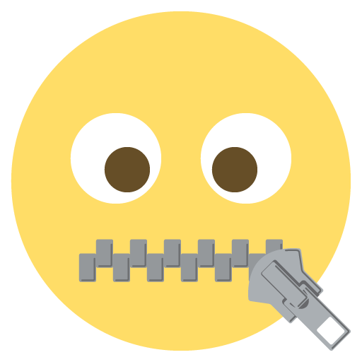 وجه بفم مقفل
