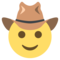 Obličej s kovbojským kloboukem