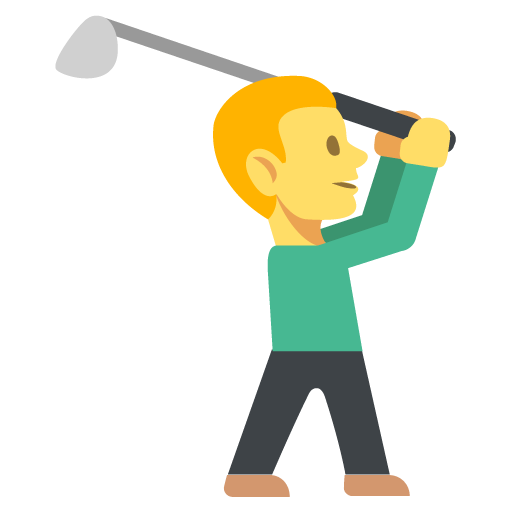 Osoba hrající golf