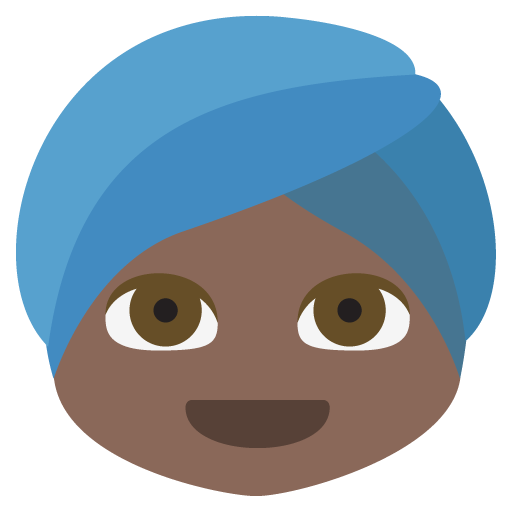 Osoba s turbanem: Tmavý Odstín Pleti