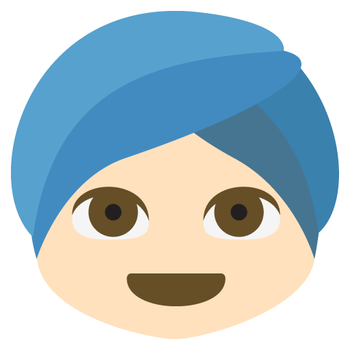 Osoba s turbanem: Světlý Odstín Pleti