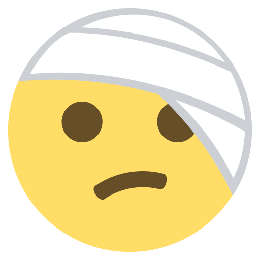 Obličej s obvazem na hlavě