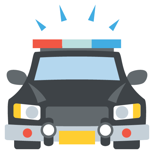 Přijíždějící policejní vůz